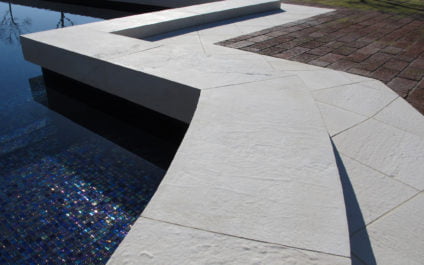 bellmeade limestone brushed pool coping, paving