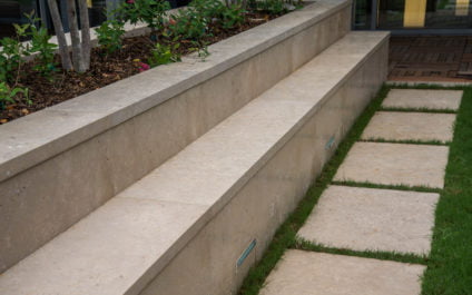 farro limestone suede paving, veneer, wall caps