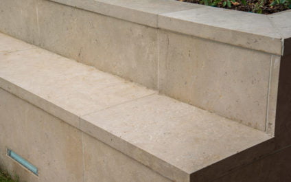 farro limestone suede veneer, wall caps