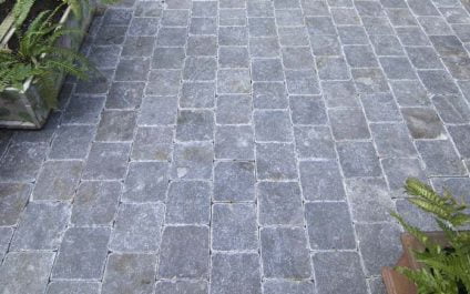 grisaille limestone matte tumbled paving