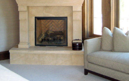 mistral limestone light honed fireplace surround