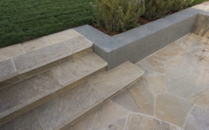 russet sandstone select natural cleft paving, stairs