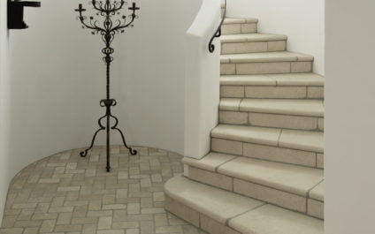 Custom Vieux Monde Limestone Paving & Stairs